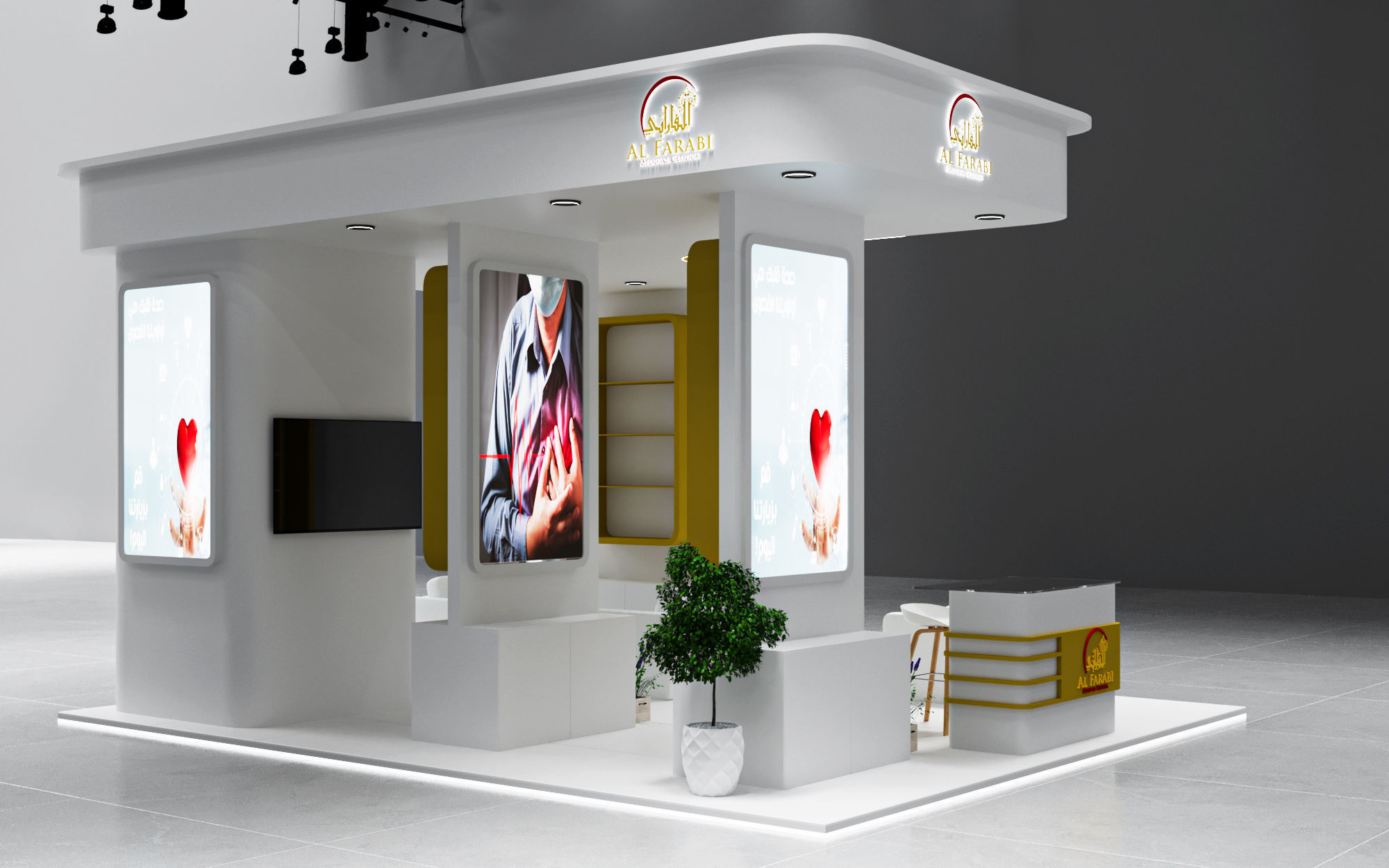 3 simple booth 6x6 3D model_9
