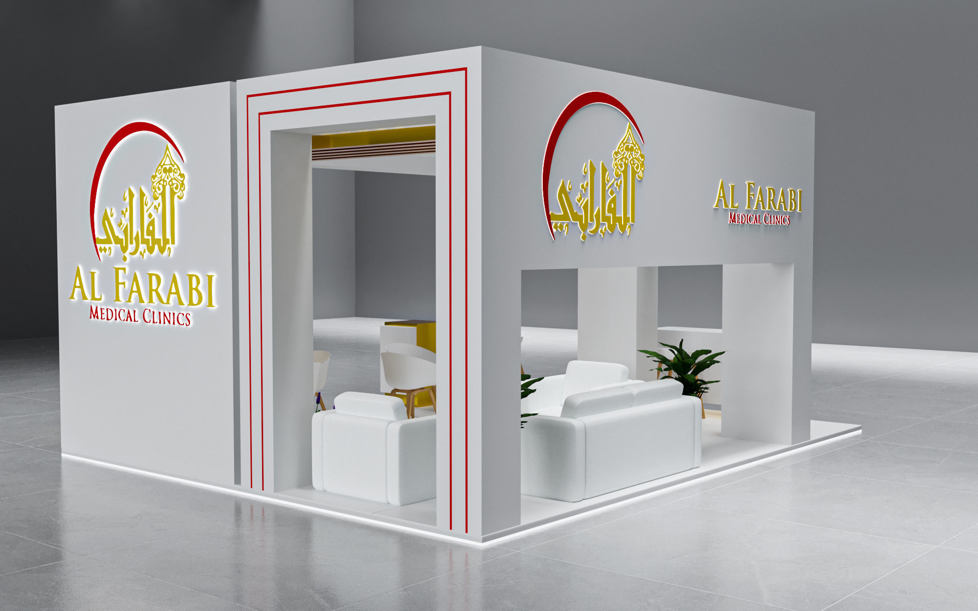 3 simple booth 6x6 3D model_10