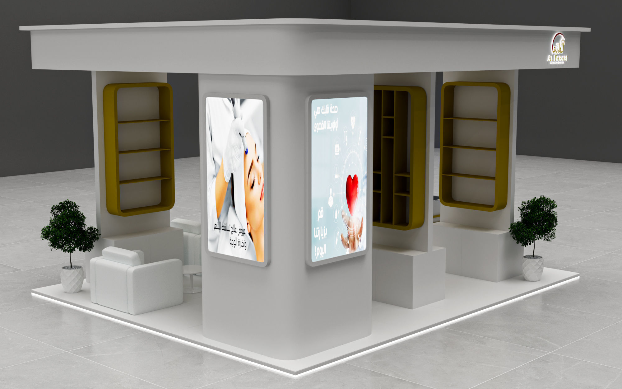 3 simple booth 6x6 3D model_2
