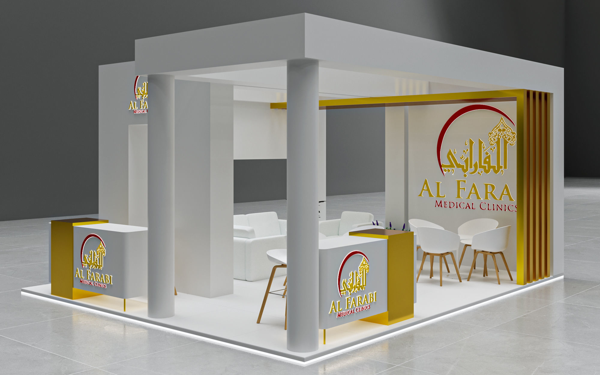 3 simple booth 6x6 3D model_7