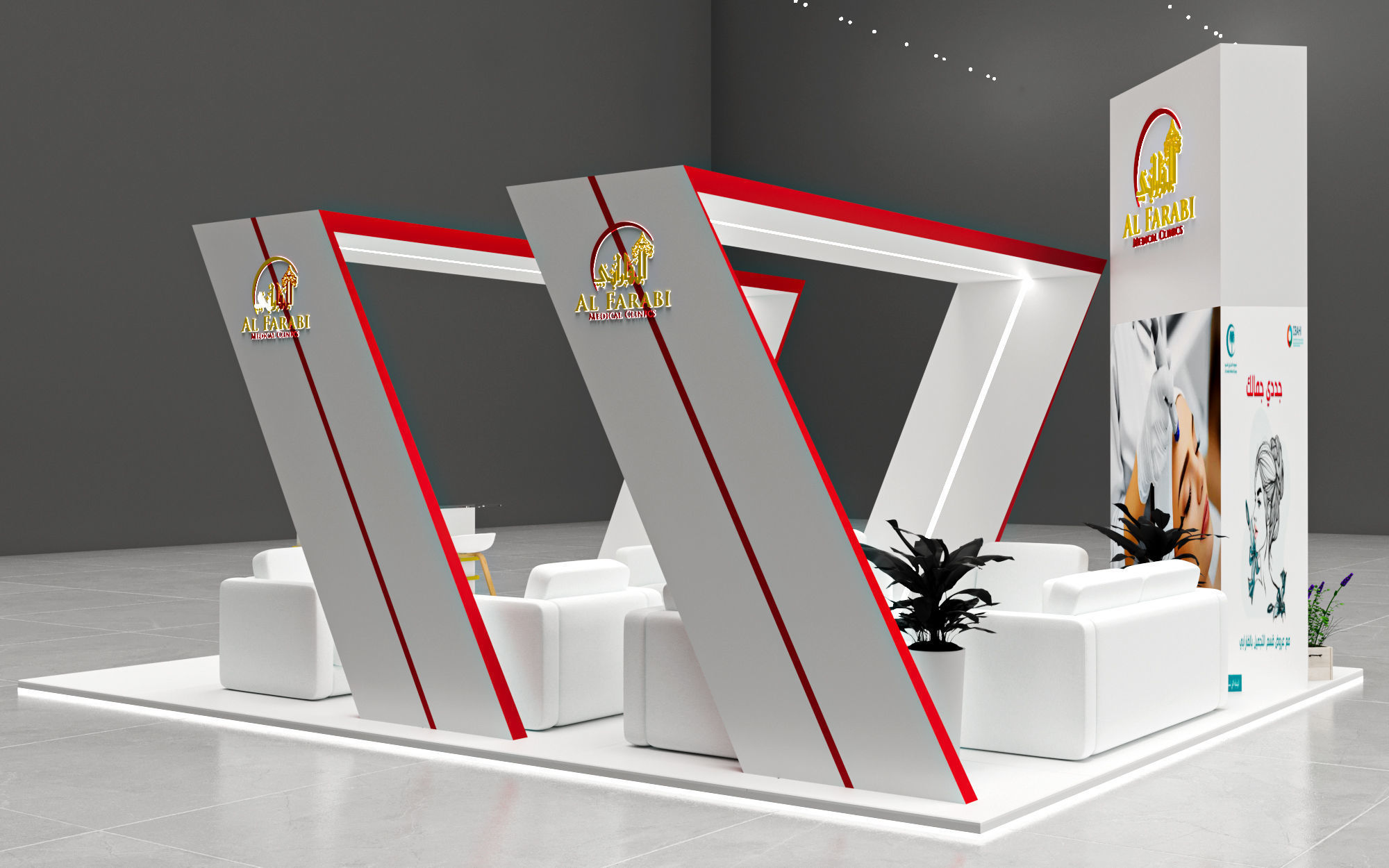 3 simple booth 6x6 3D model_4