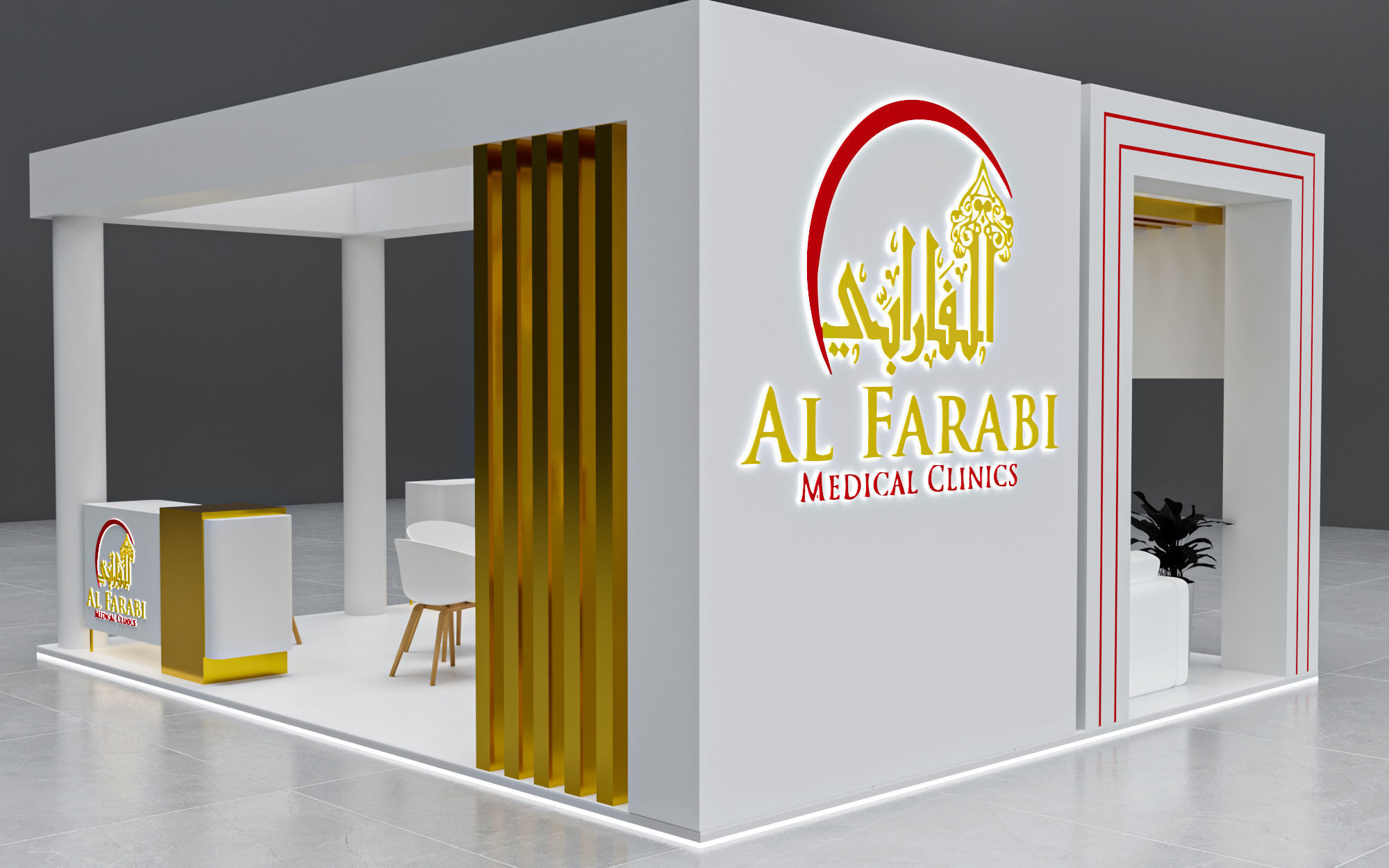 3 simple booth 6x6 3D model_8