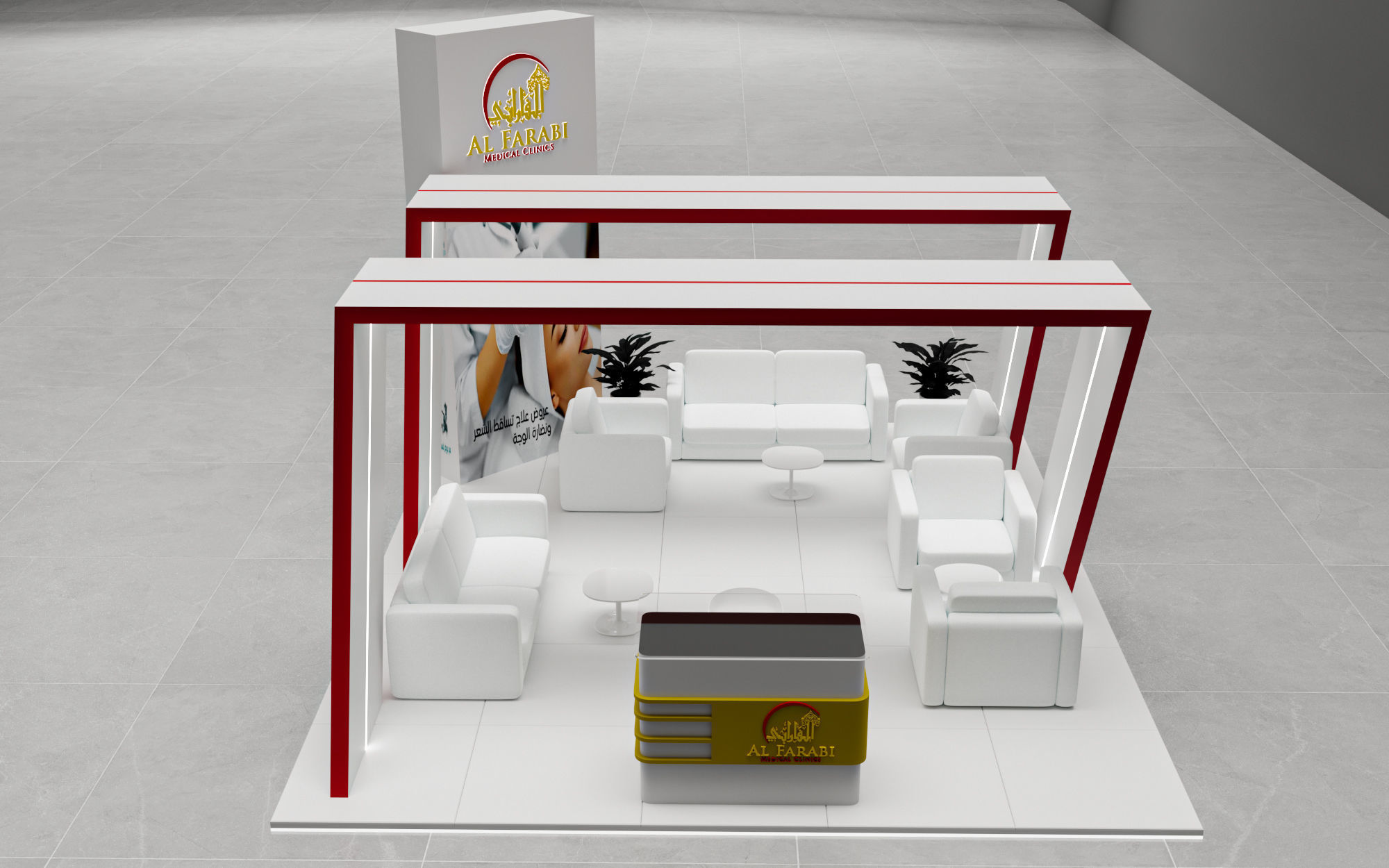 3 simple booth 6x6 3D model_6
