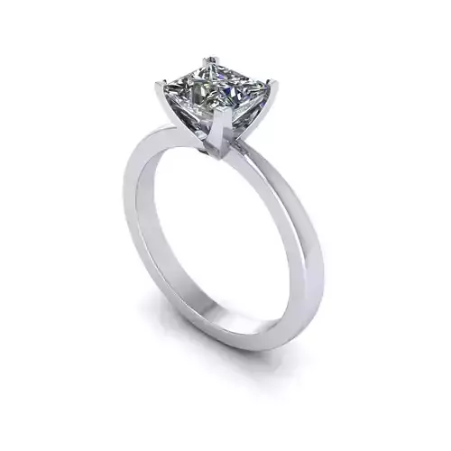 Solitaire Princess Diamond Ring 