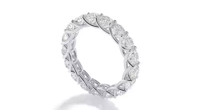 braided diamond engagement ring 4mm 10Size