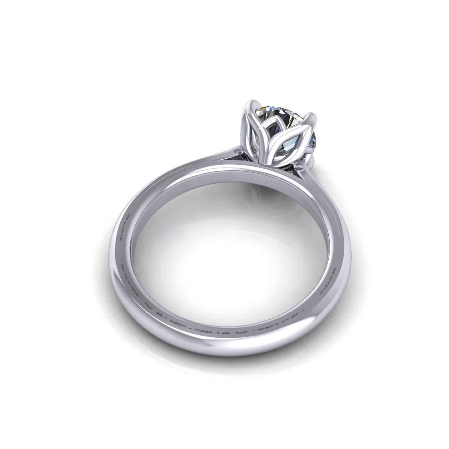 Solitaire One Stone R06 3D print model_4