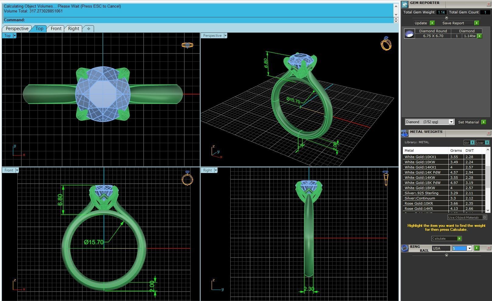 Solitaire One Stone R06 3D print model_2