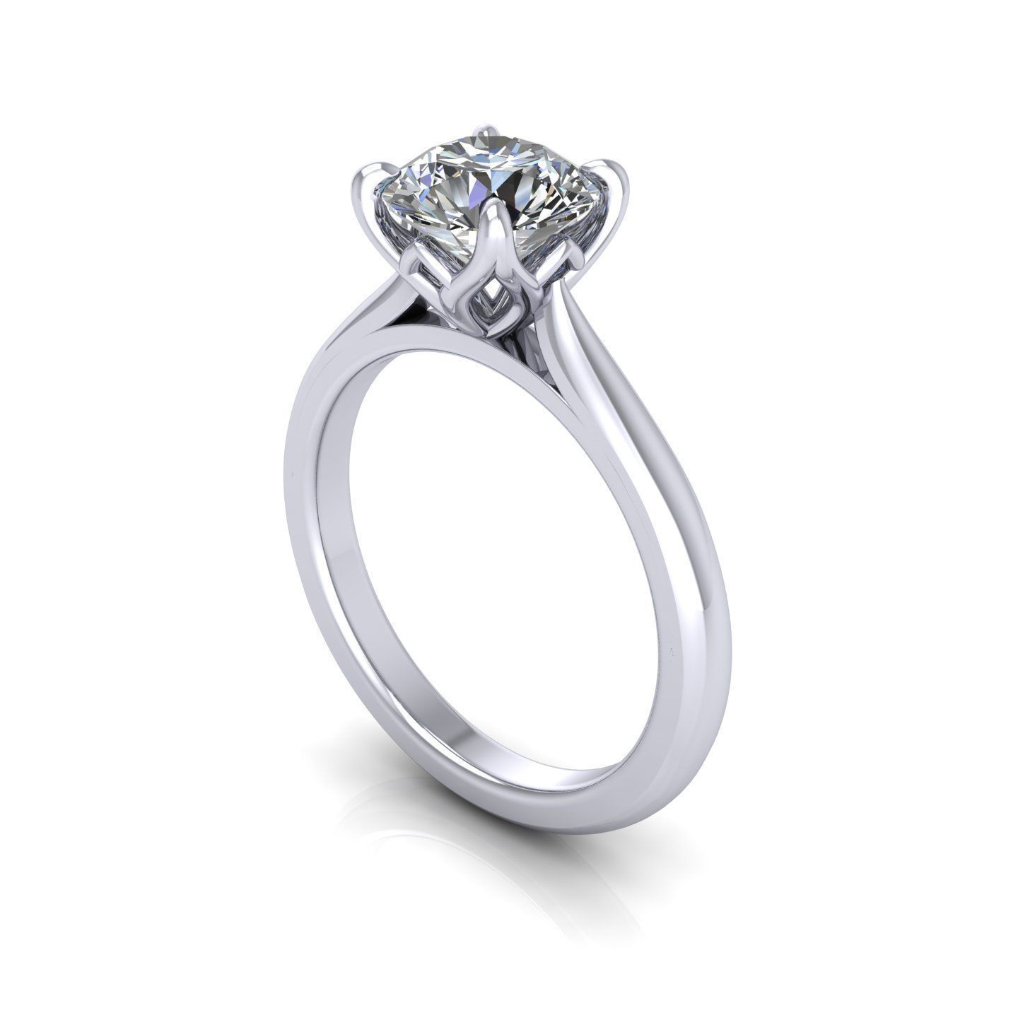 Solitaire One Stone R06 3D print model_1