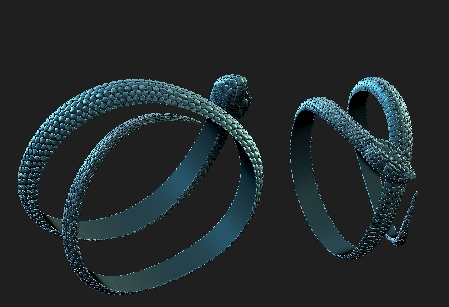 snake02 3D print model_2
