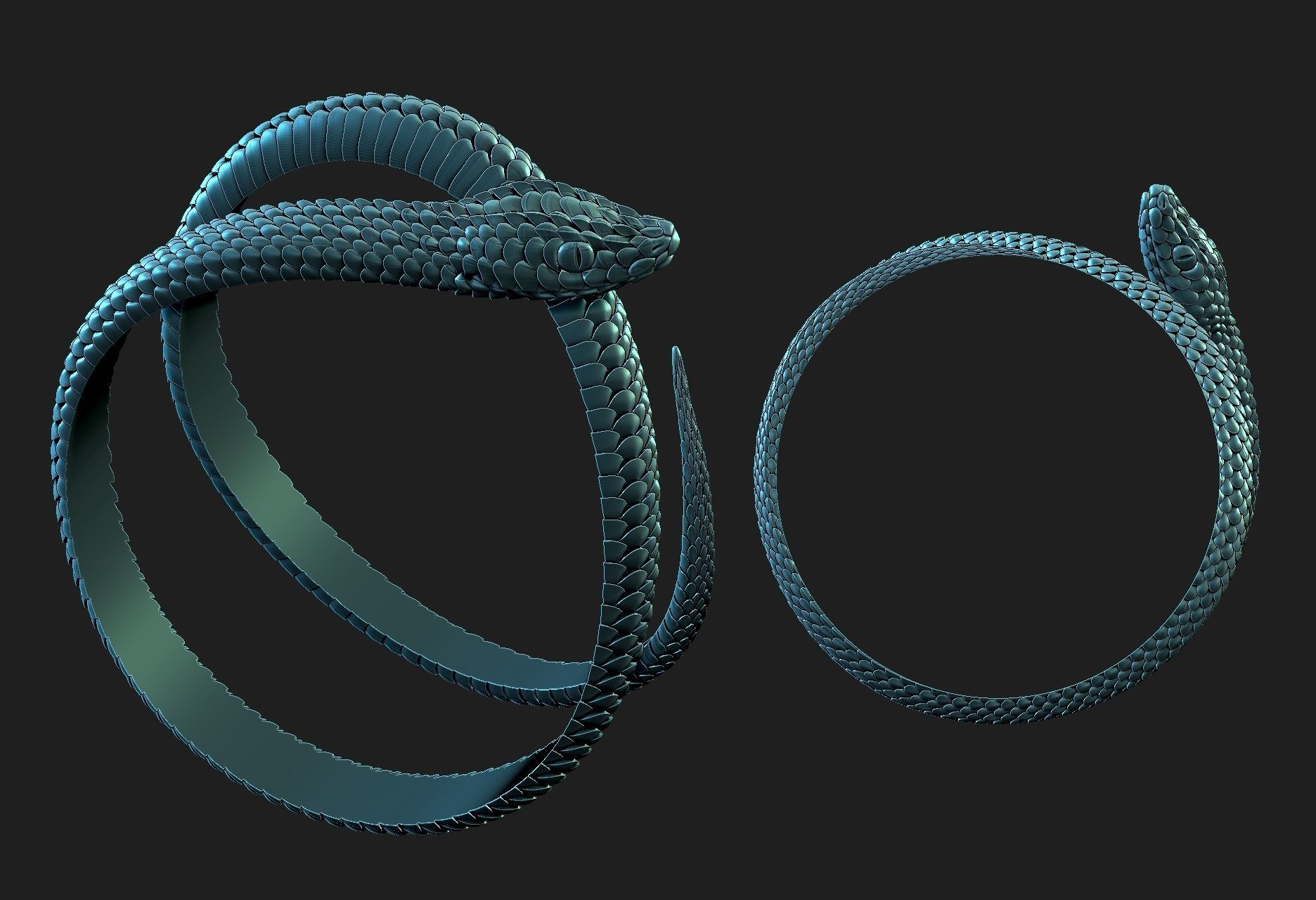 snake02 3D print model_1