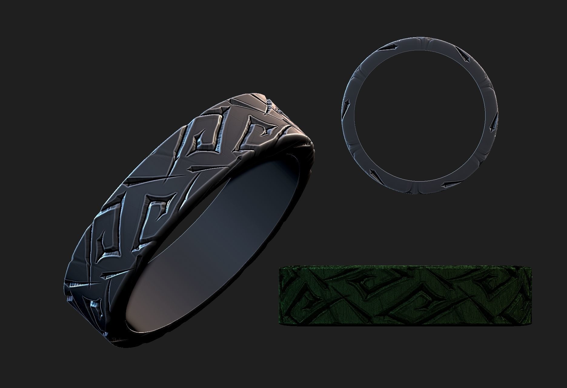 fantasy ring 3D print model_3
