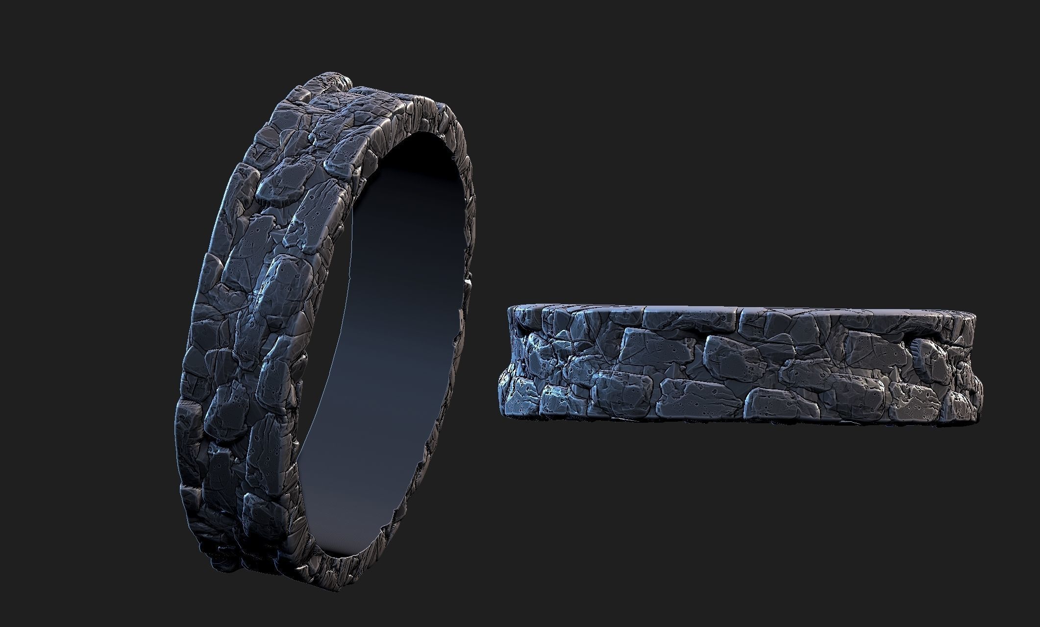 brick ring 3D print model_1
