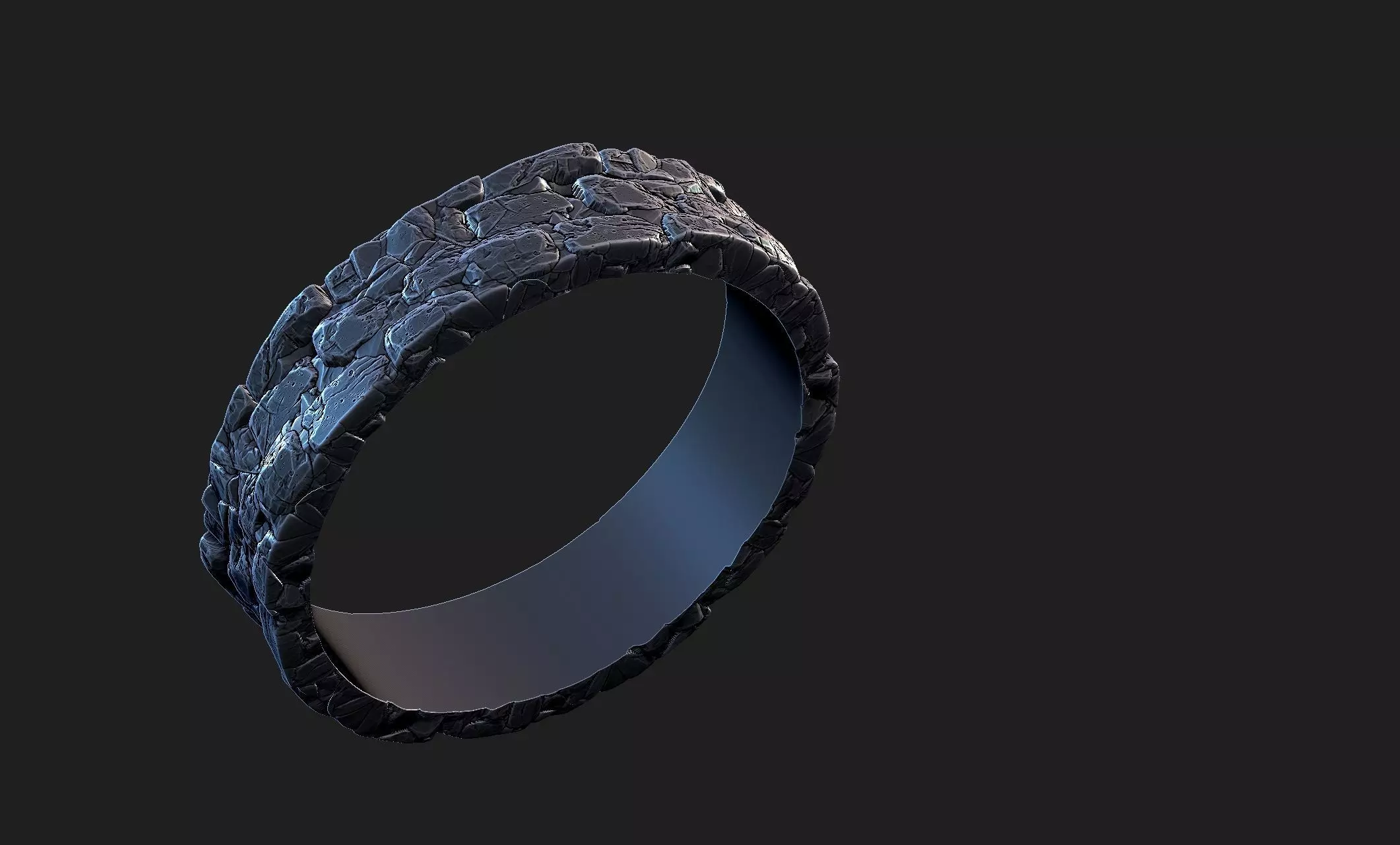 brick ring 3D print model_0