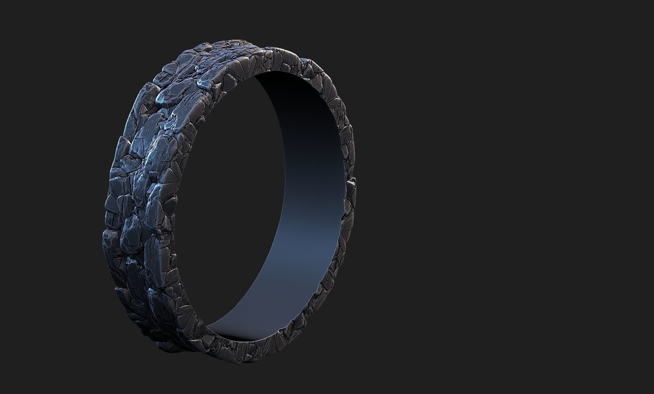 brick ring 3D print model_5