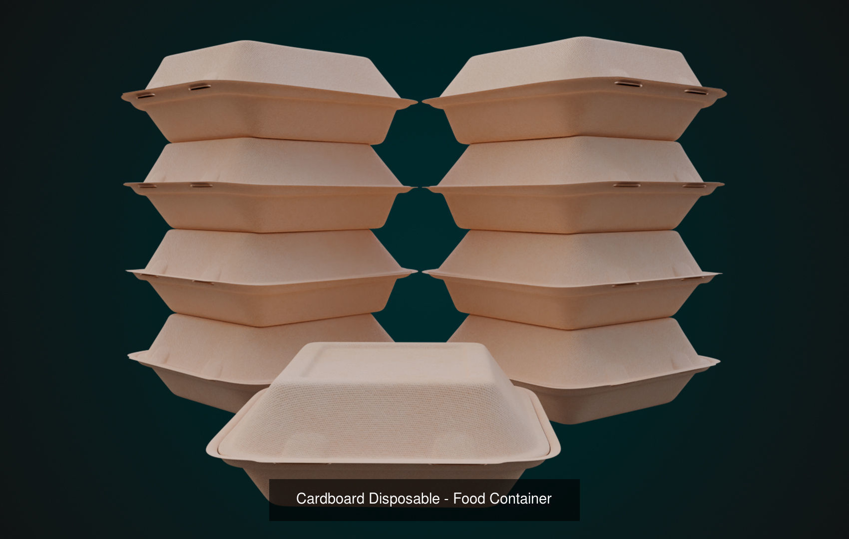 Disposable Food Items Pack  3D Model Collection_2