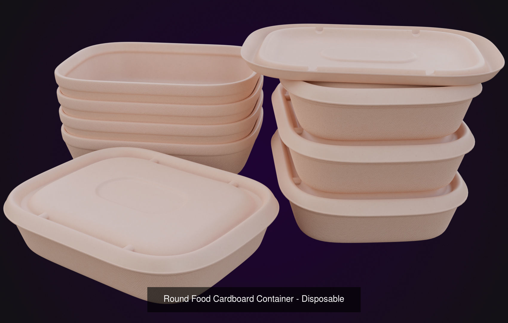 Disposable Food Items Pack  3D Model Collection_9