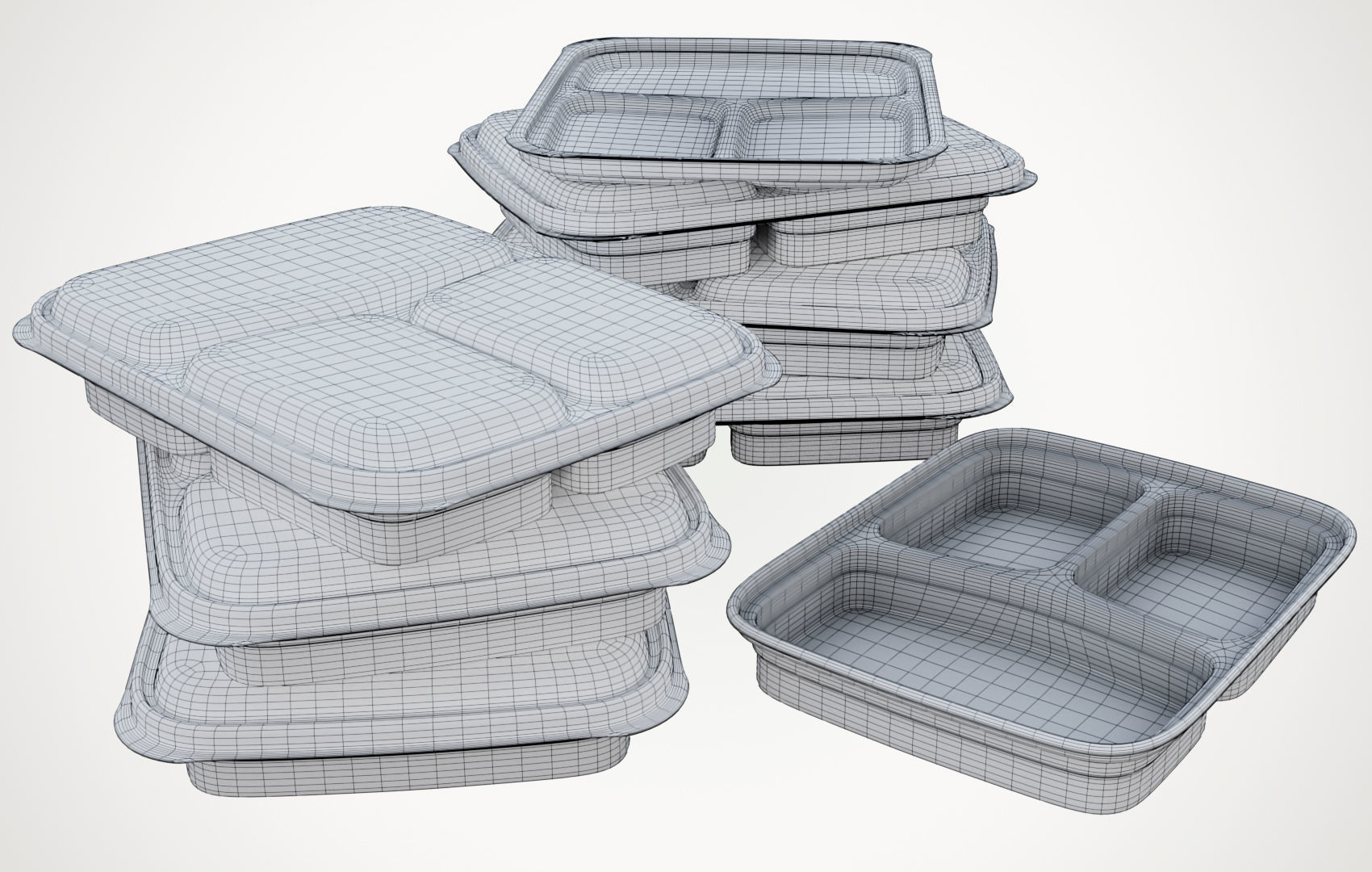 Disposable Food Items Pack  3D Model Collection_57