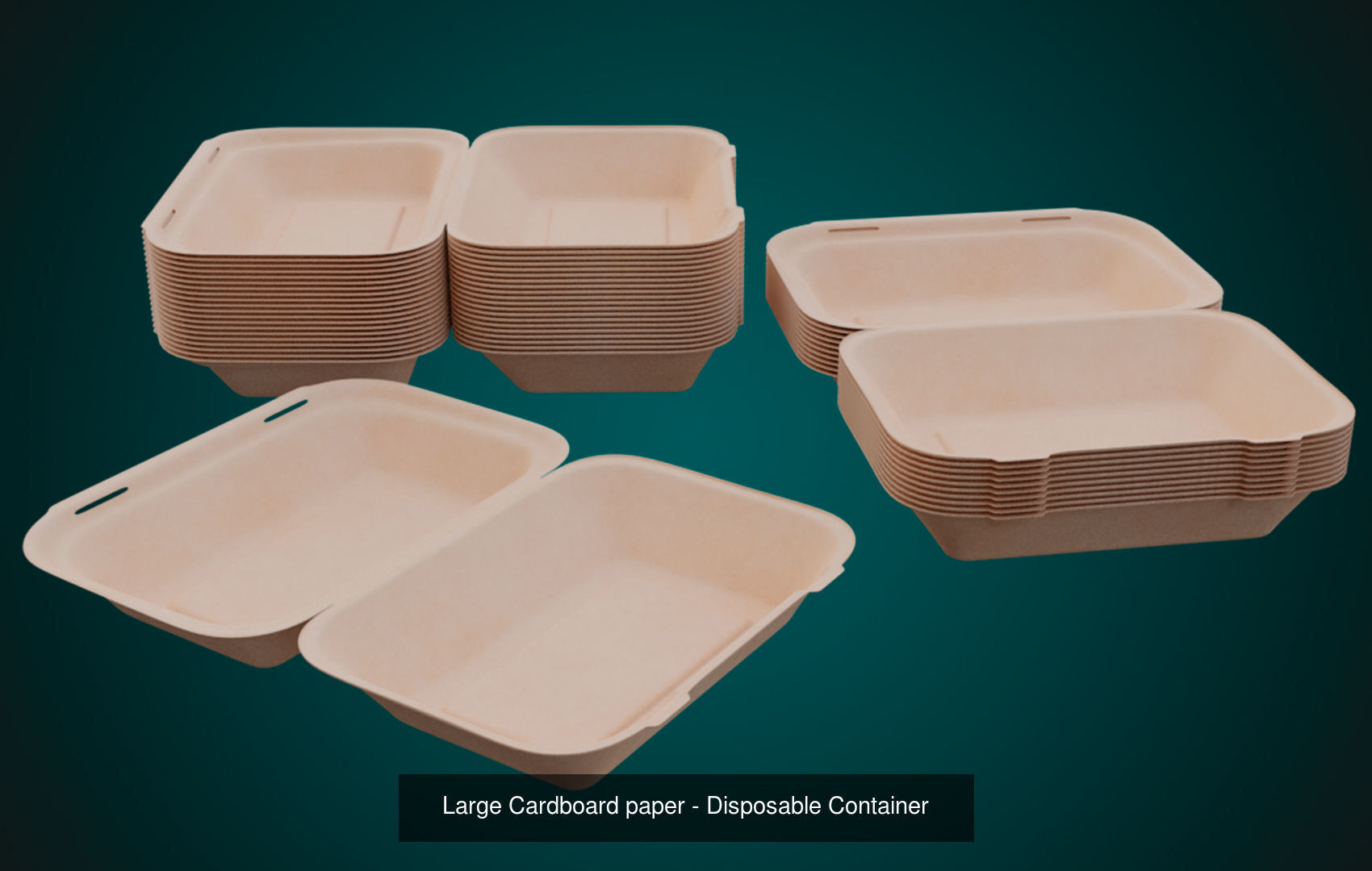 Disposable Food Items Pack  3D Model Collection_5