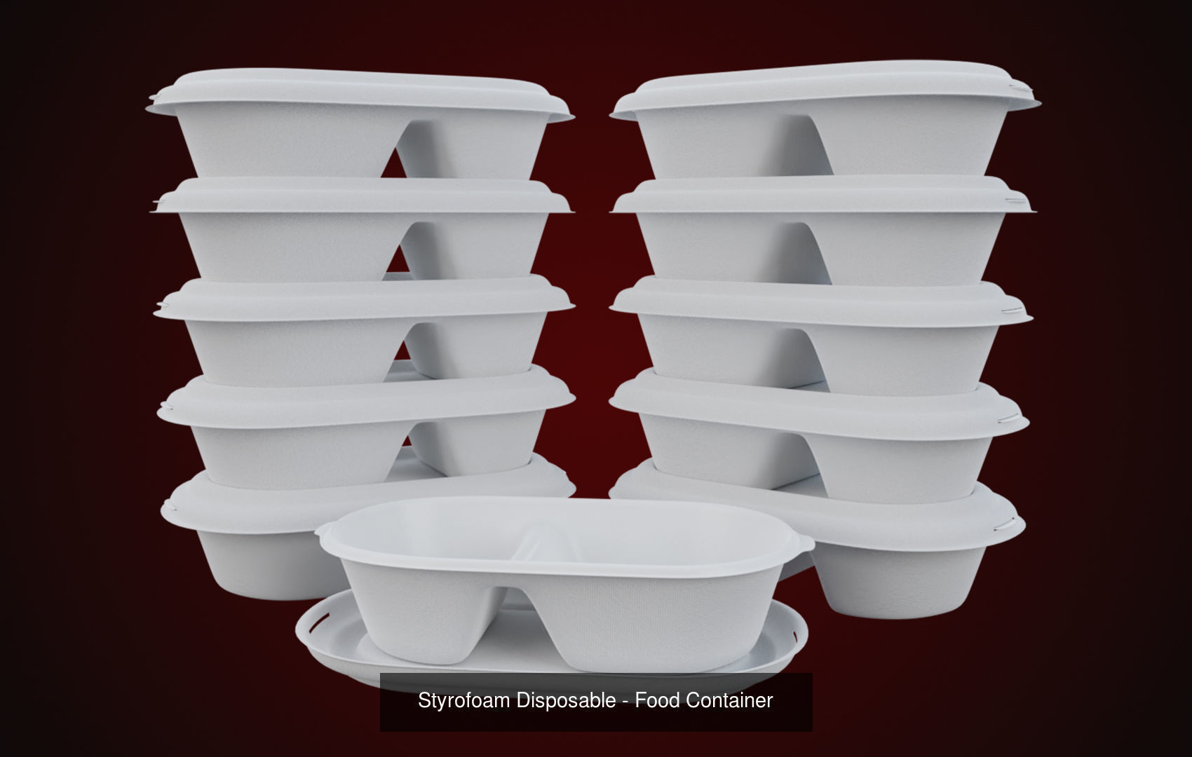 Disposable Food Items Pack  3D Model Collection_3