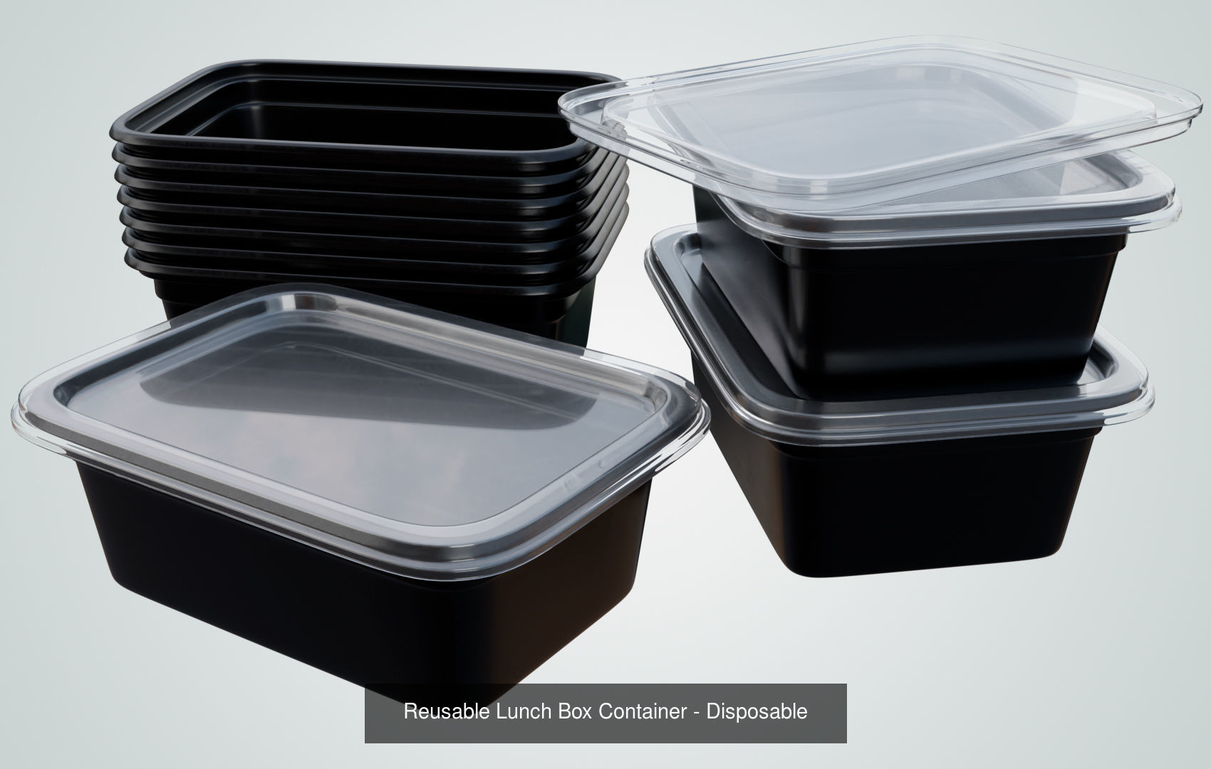 Disposable Food Items Pack  3D Model Collection_10