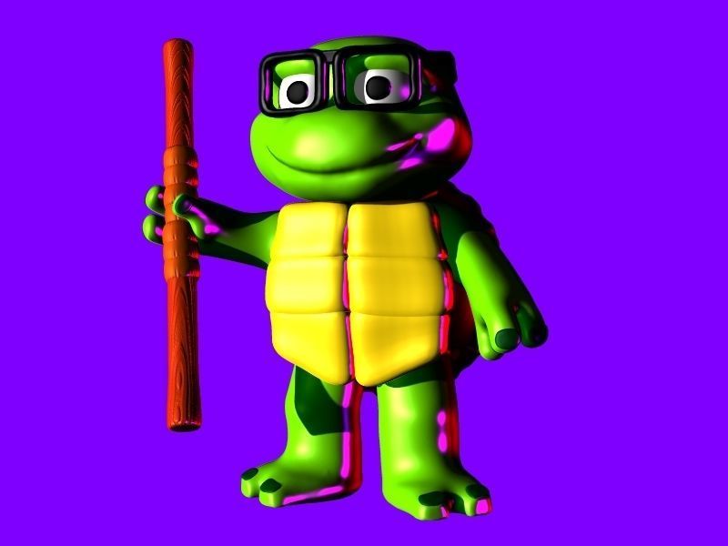 DONNIE DONATELLO TURTLE TORTUGA NINJA CAOS MUTANT KID  3D print model_1
