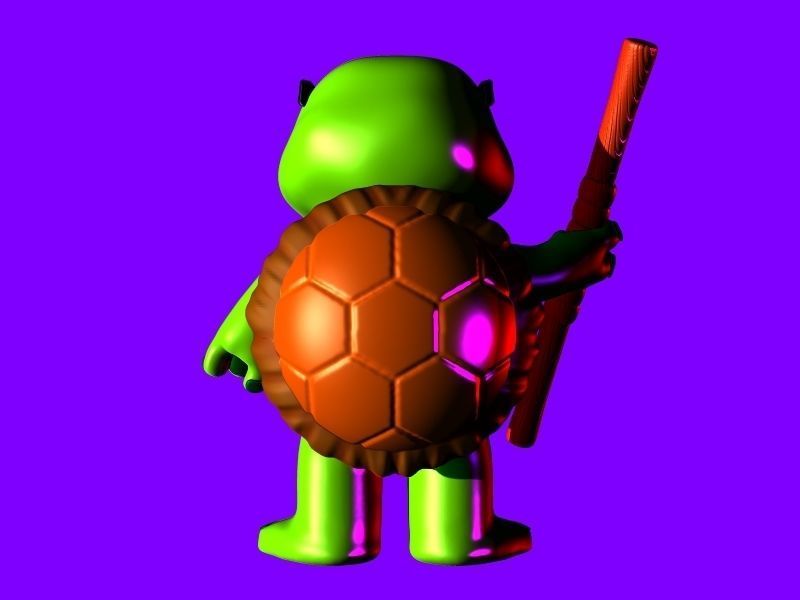 DONNIE DONATELLO TURTLE TORTUGA NINJA CAOS MUTANT KID  3D print model_3