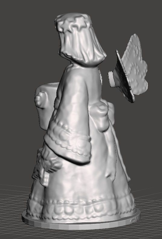 Christmas angel optional light holder 3D print model_2