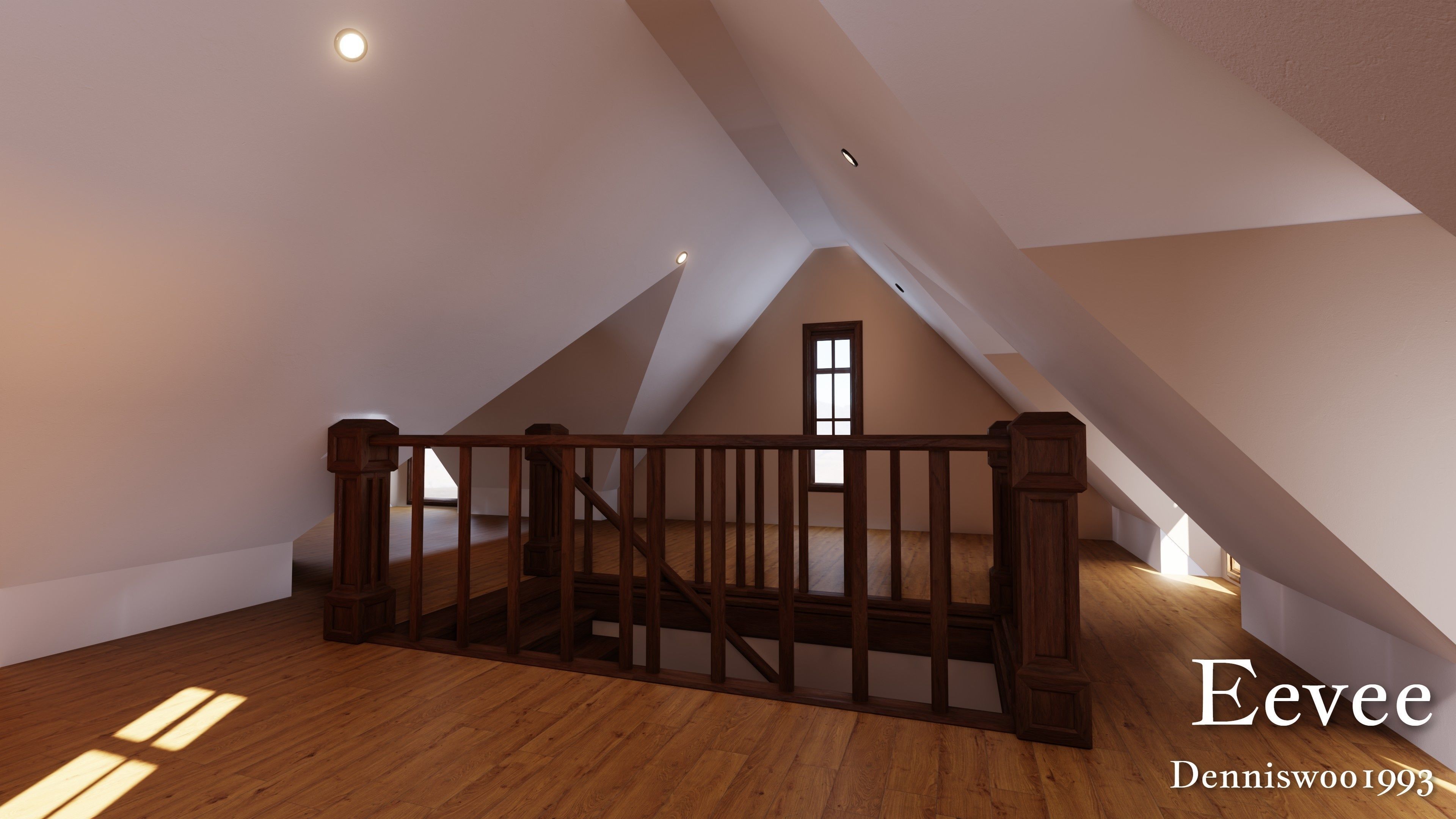 Modular Classic Style American House 6 Low-poly 3D model_39