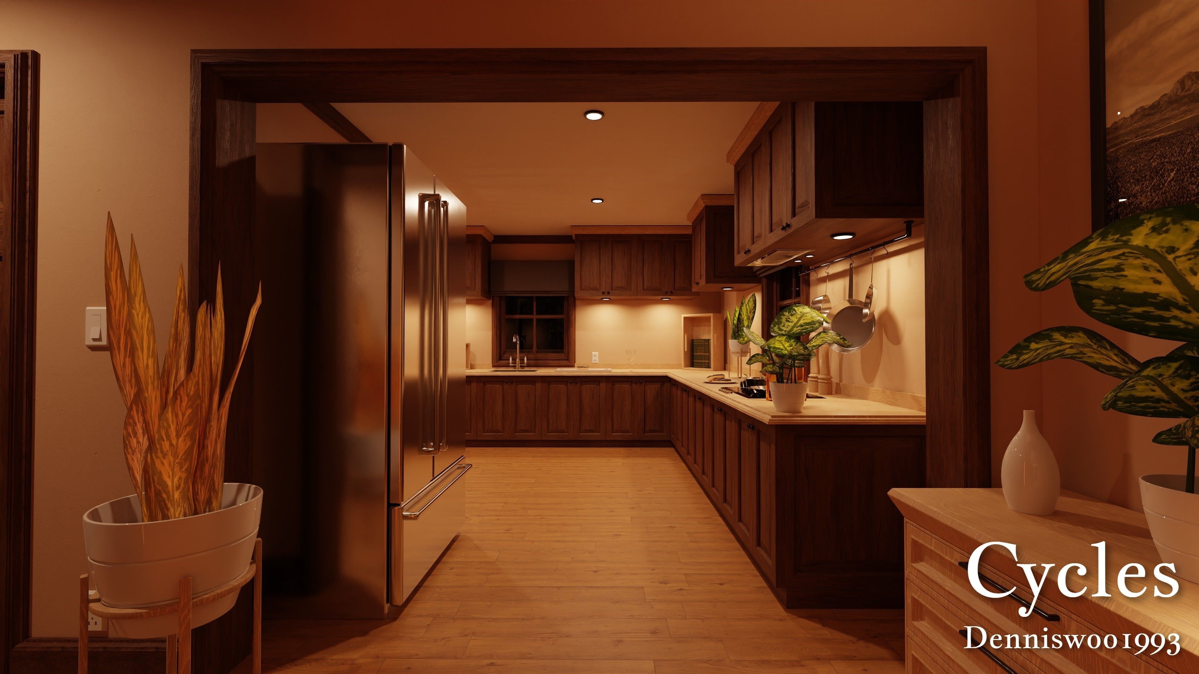 Modular Classic Style American House 6 Low-poly 3D model_22