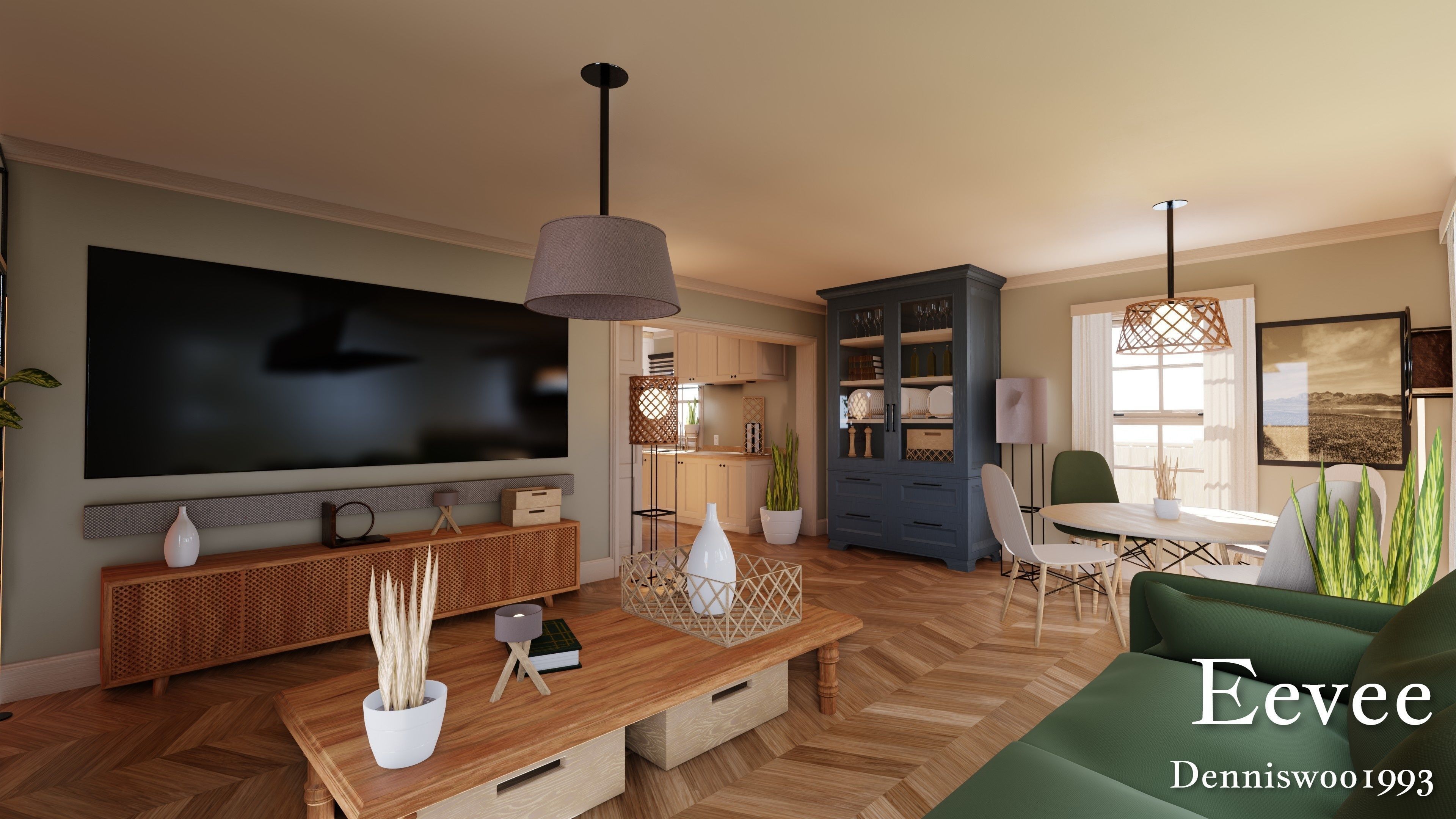 Modular Classic Style American Small 5 House pack 3D Model Collection_39