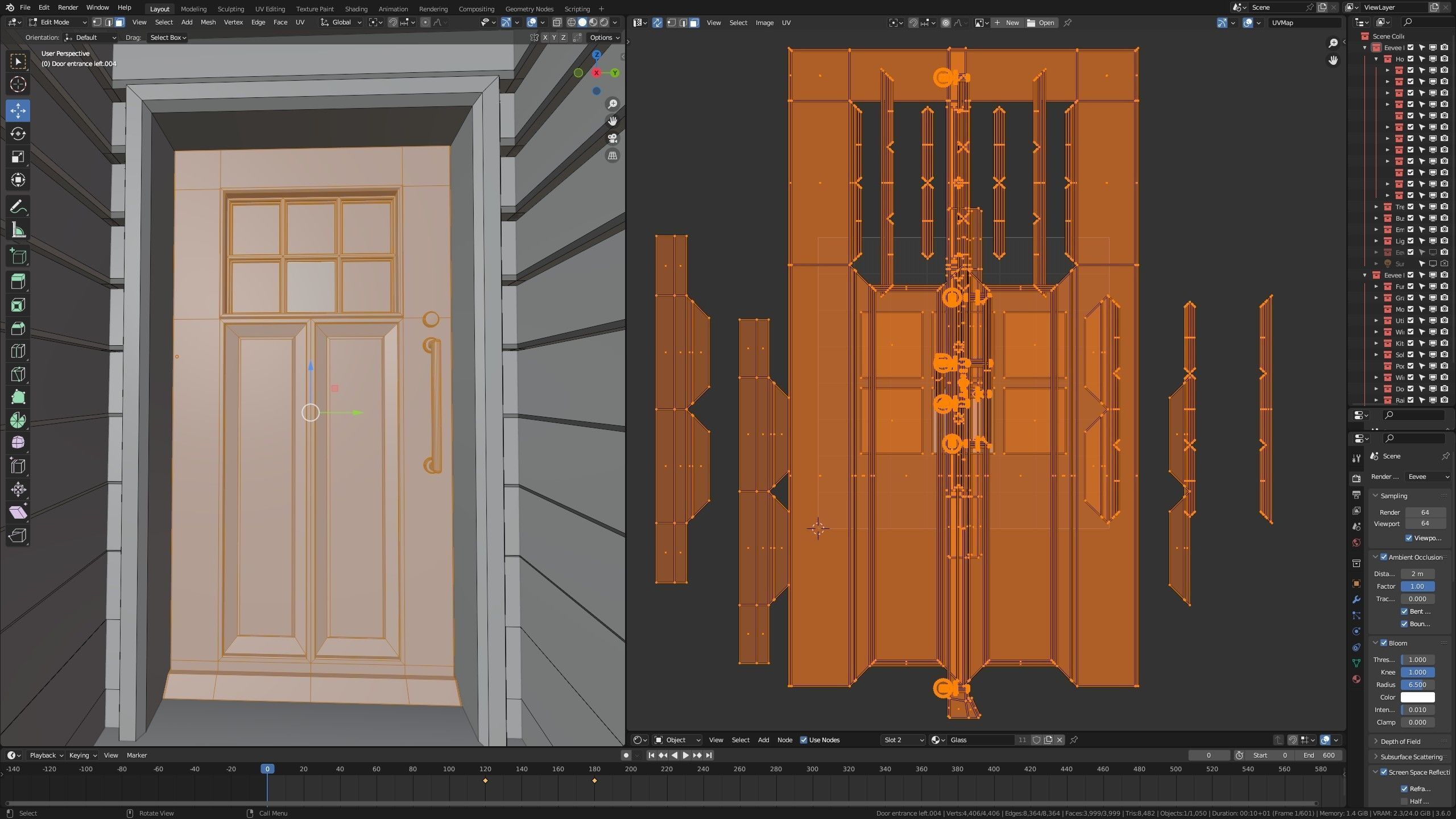 Modular Classic Style American Small 5 House pack 3D Model Collection_34