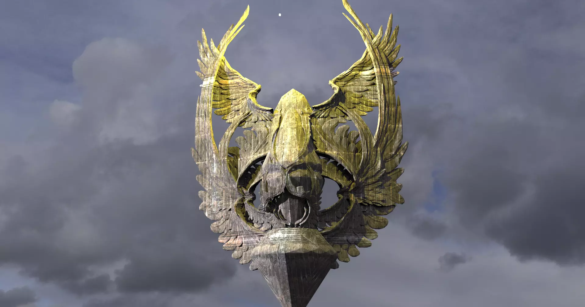 Jewelled Angel emblem Wall design  3D model_0