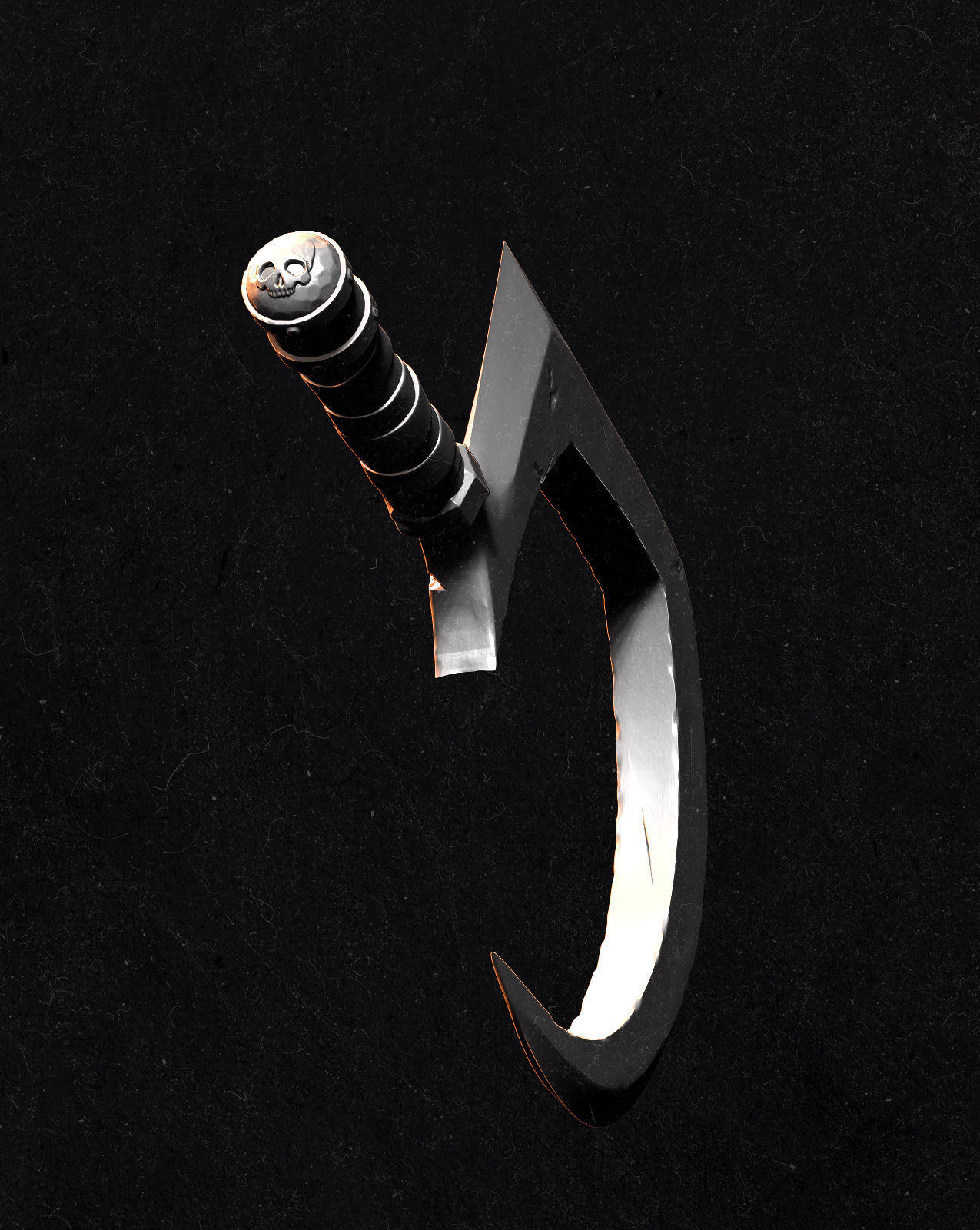 SCYTHE-SHAPED WEAPONS ACTION FIGURE Free 3D print model_1