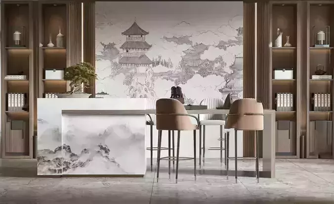 Modern Chines tea table bar 