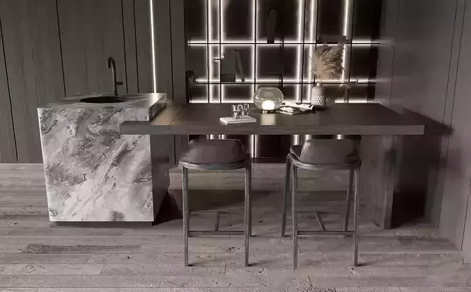 Luxury Designed Bar table  3D model