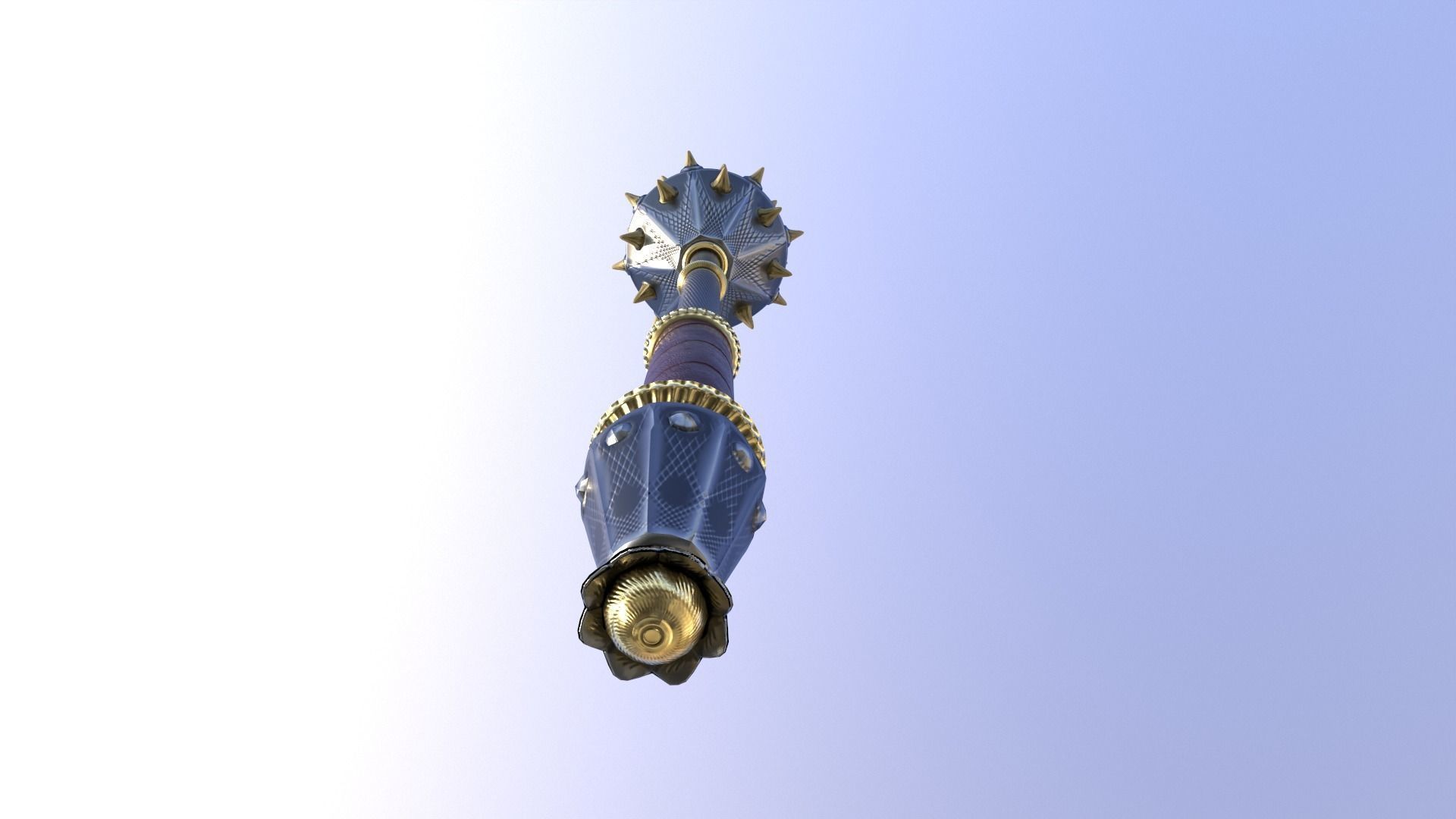 Mace GameReady LowPoly 3D model Low-poly 3D model_2