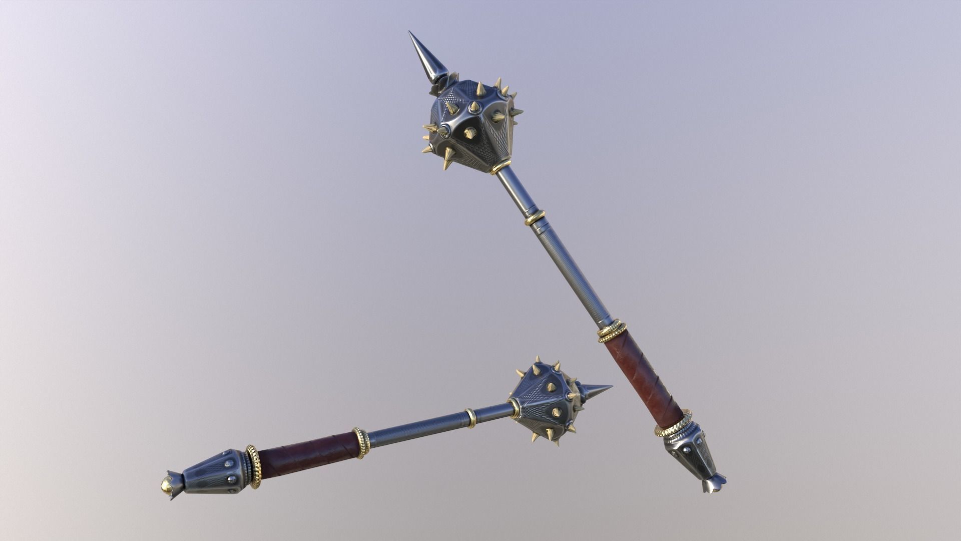 Mace GameReady LowPoly 3D model Low-poly 3D model_9