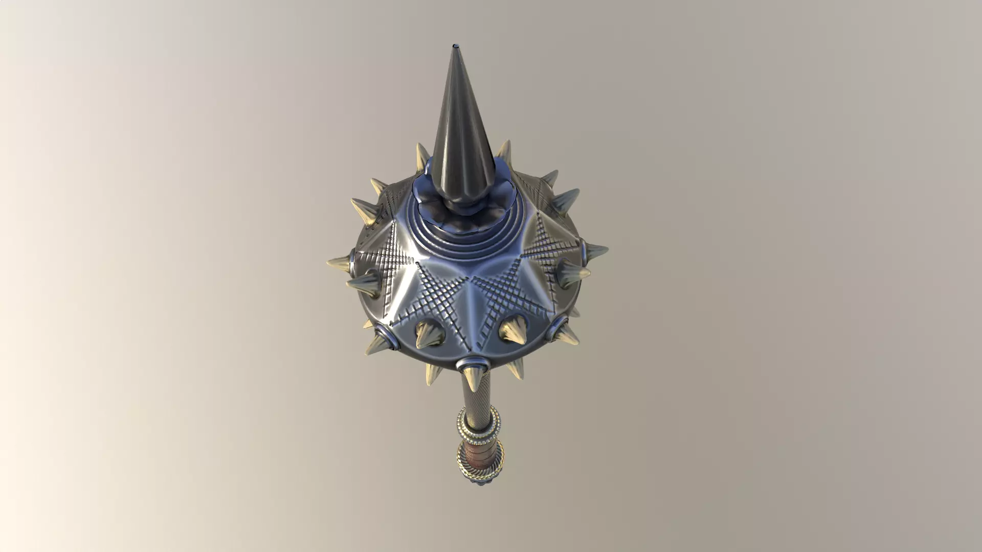Mace GameReady LowPoly 3D model Low-poly 3D model_0