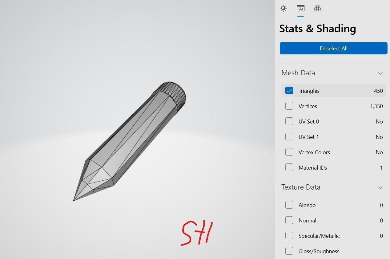 The Basic  Pencil Free 3D model_7