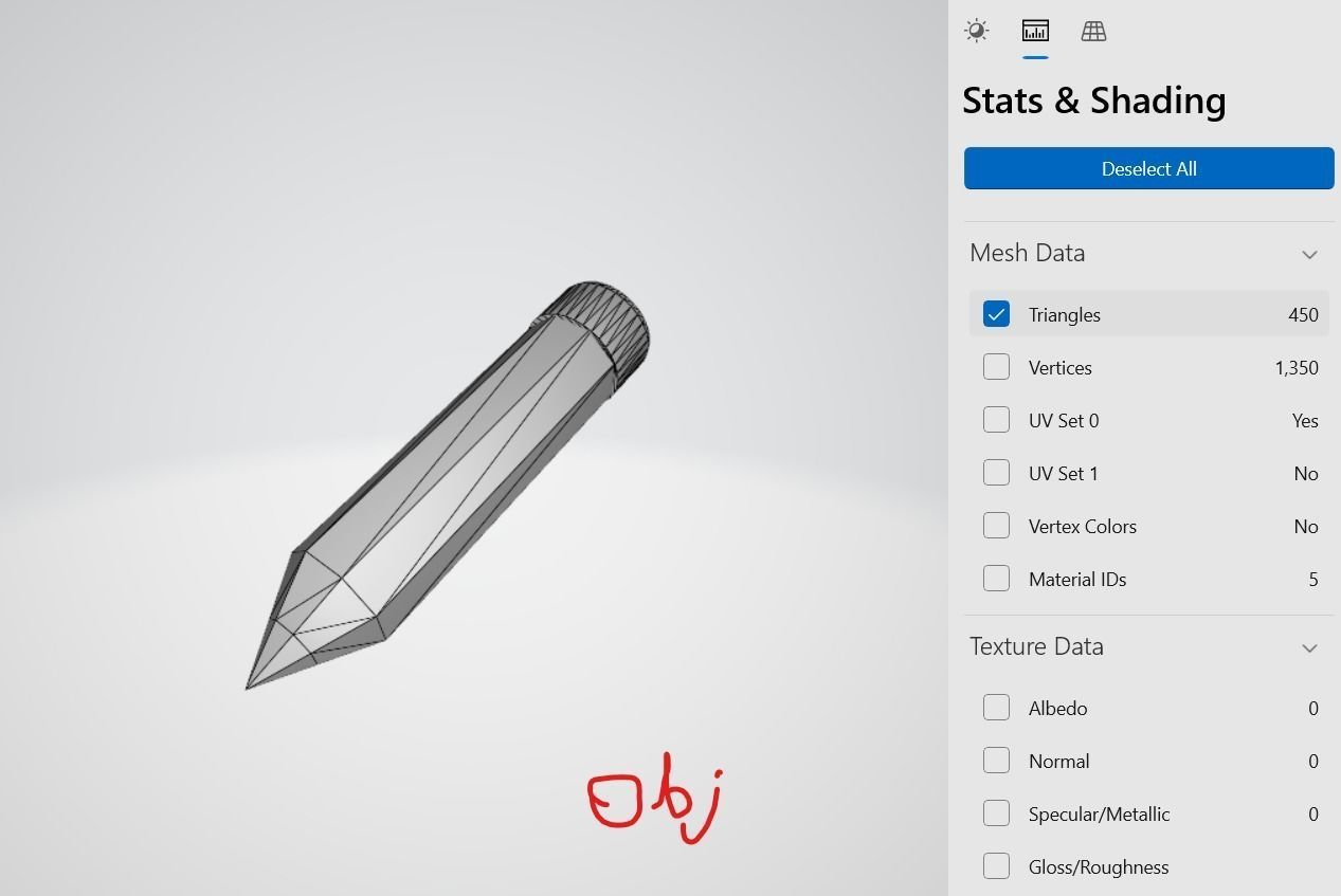 The Basic  Pencil Free 3D model_6