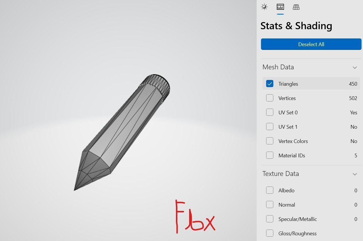 The Basic  Pencil Free 3D model_5