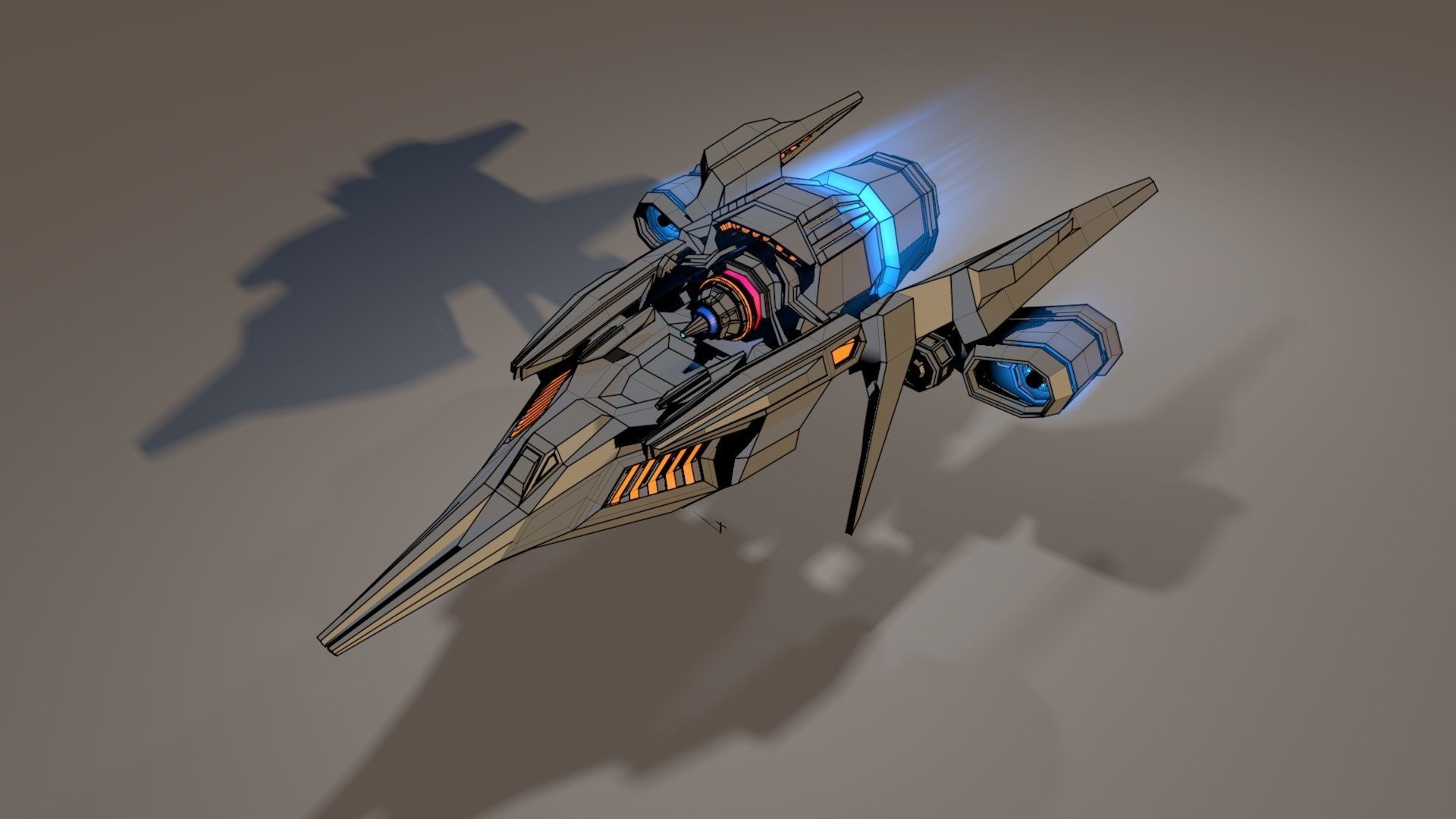 Sci Fi Spaceship 3D model_32
