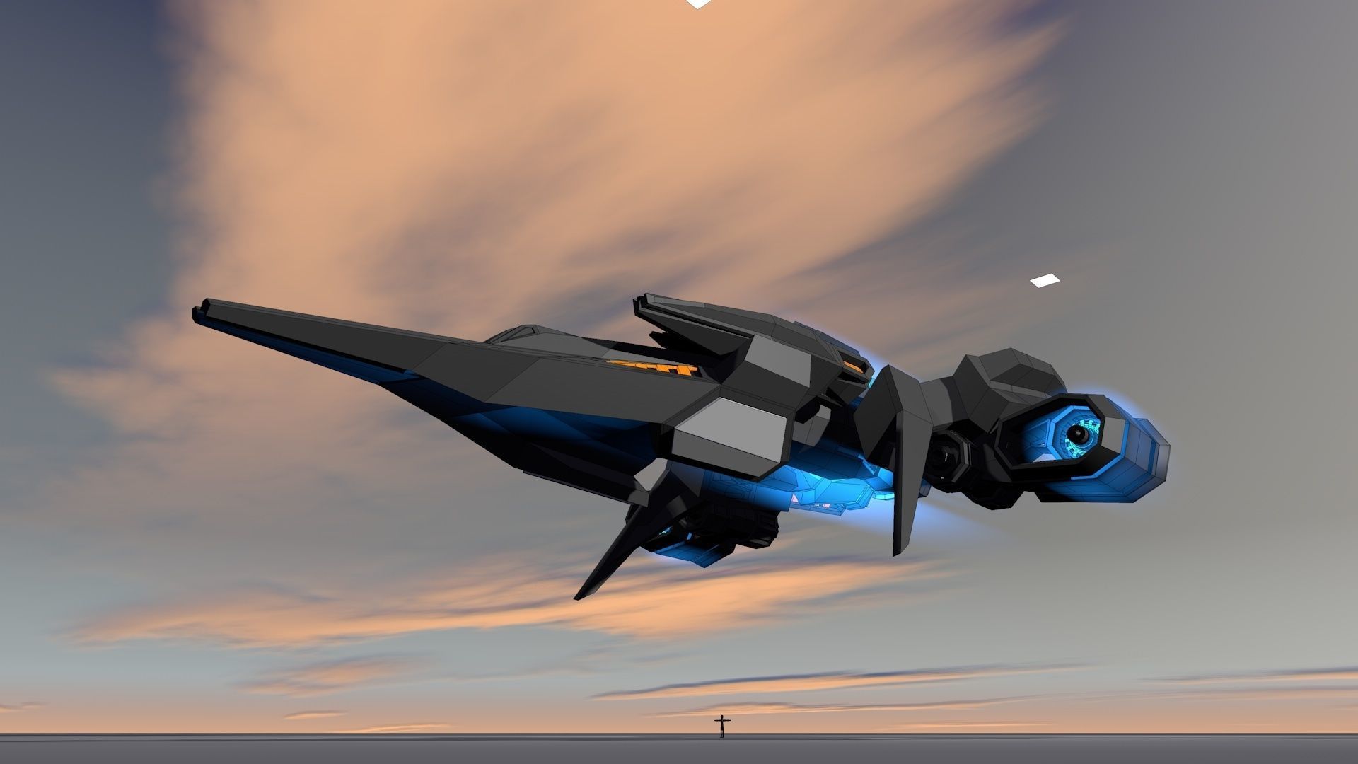 Sci Fi Spaceship 3D model_29