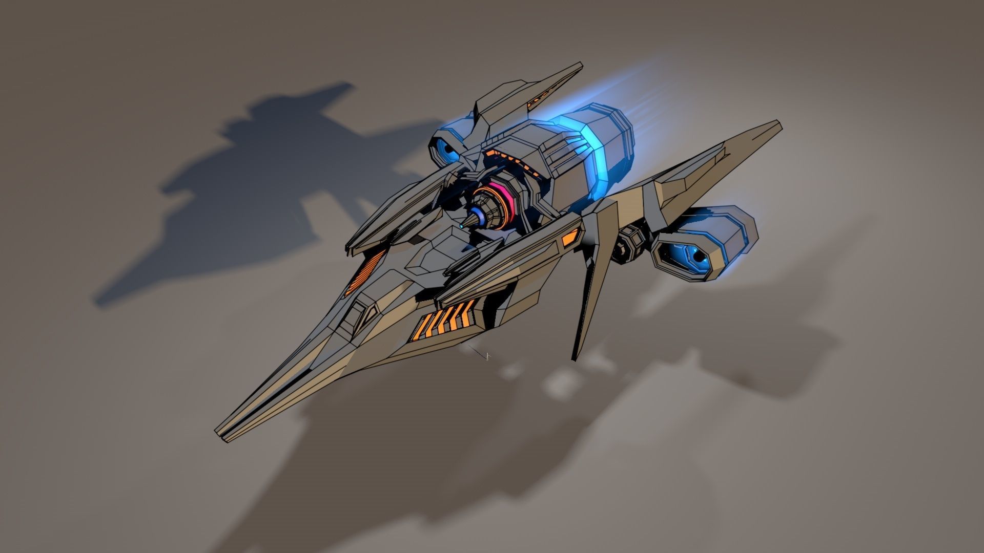 Sci Fi Spaceship 3D model_24
