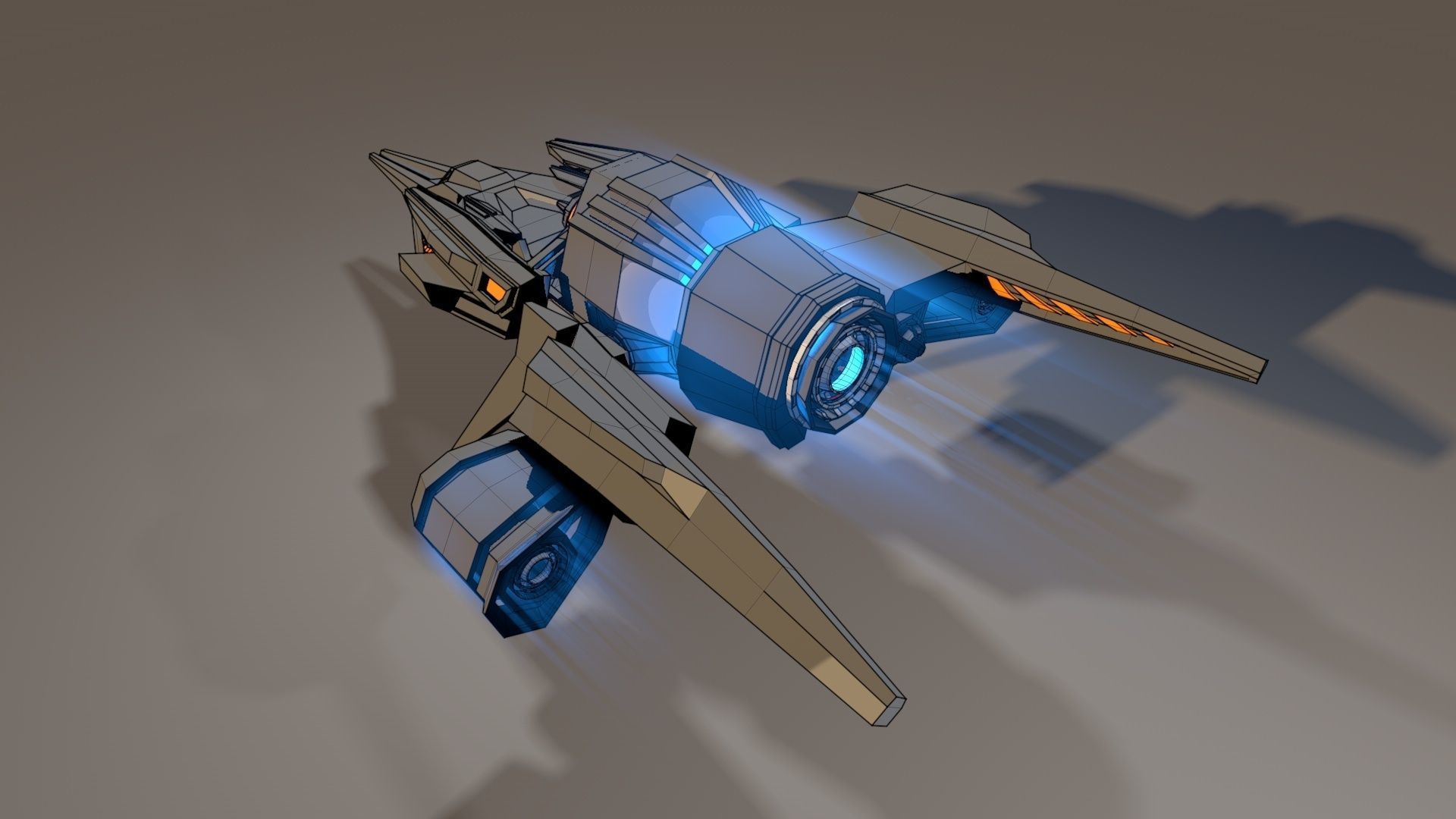 Sci Fi Spaceship 3D model_15