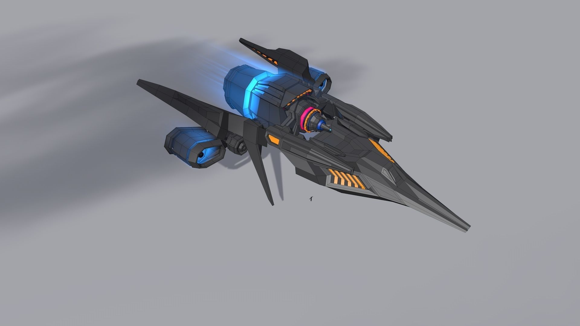 Sci Fi Spaceship 3D model_4