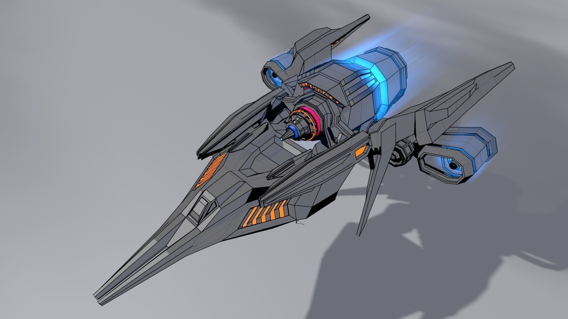 Sci Fi Spaceship 3D model_18