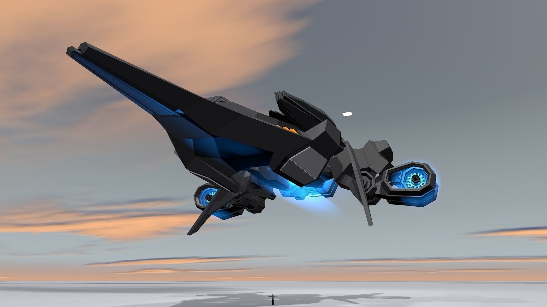 Sci Fi Spaceship 3D model_6