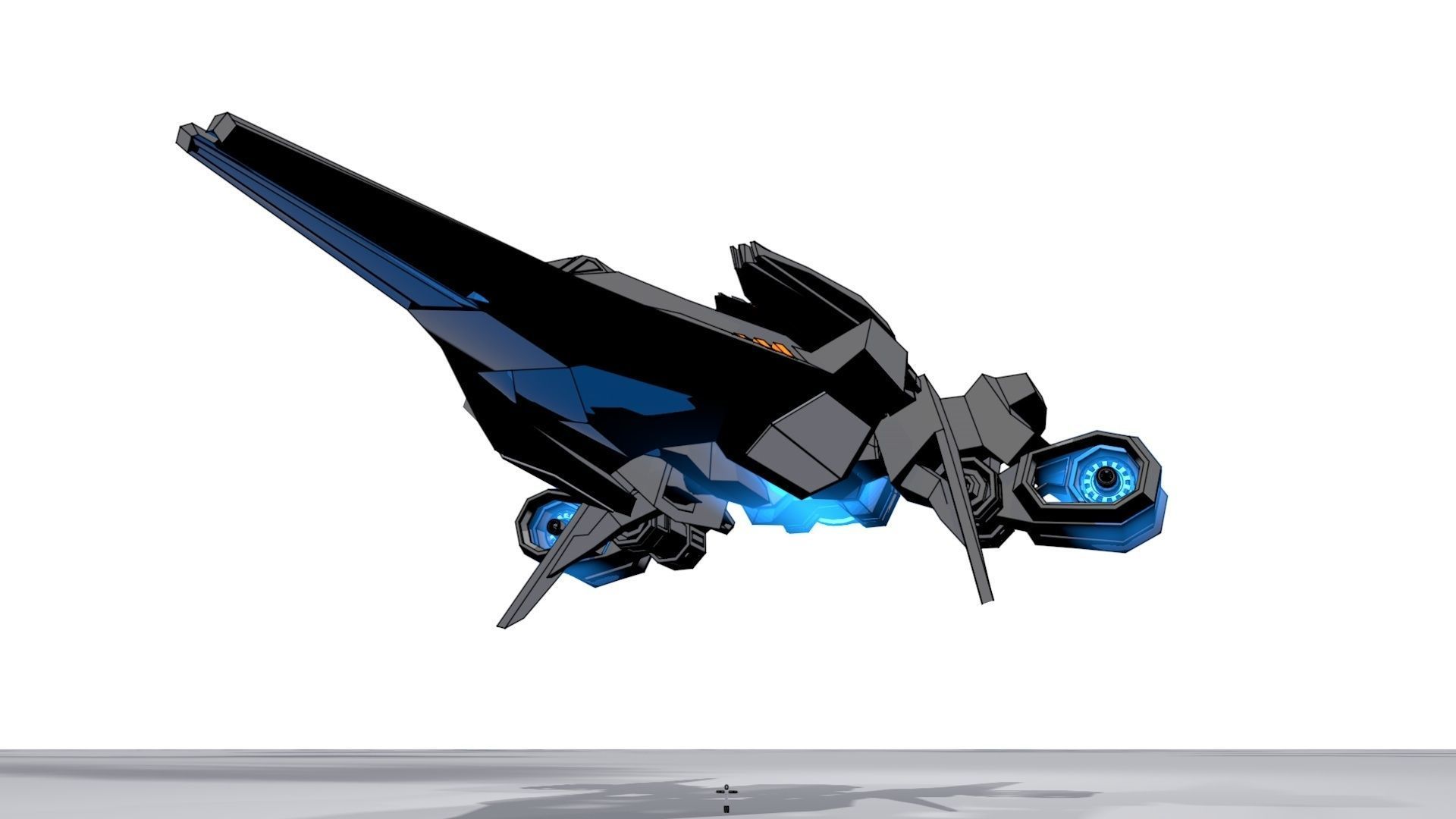 Sci Fi Spaceship 3D model_8