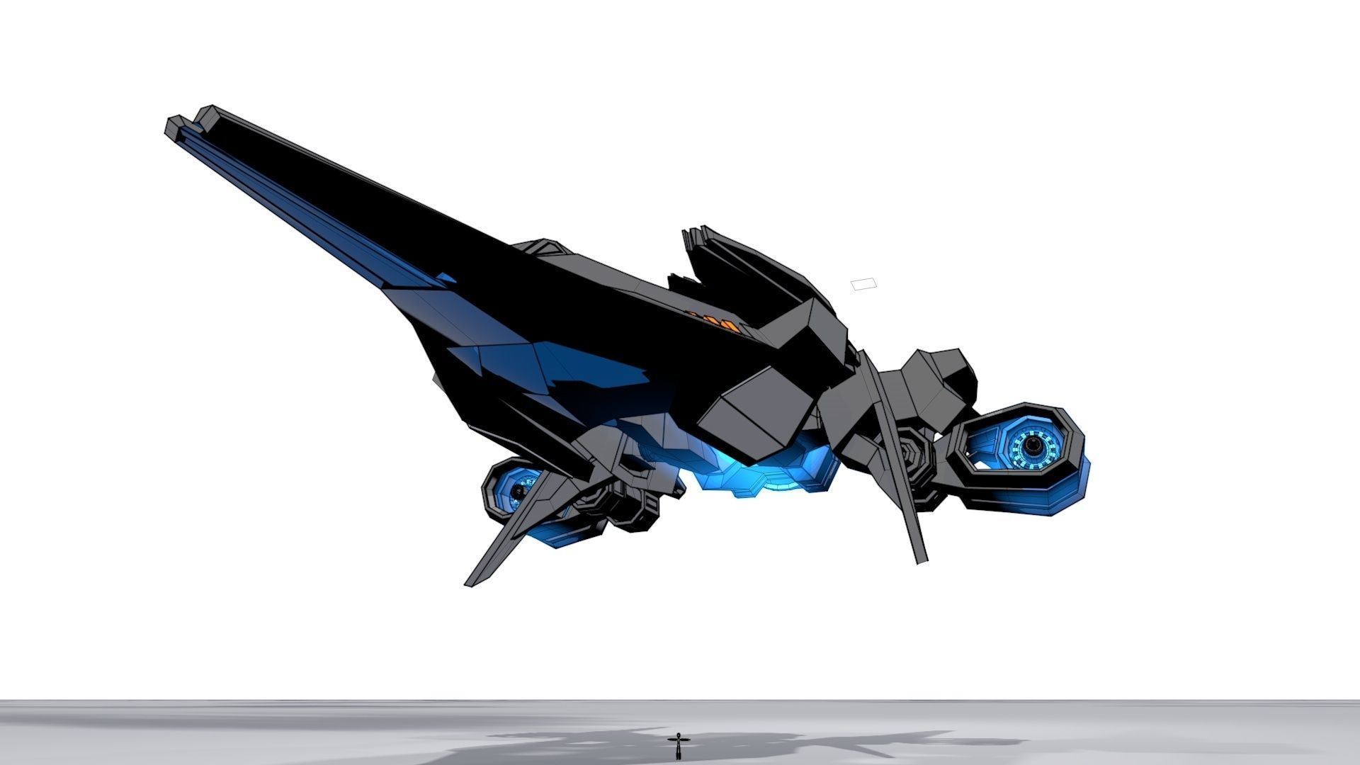 Sci Fi Spaceship 3D model_22